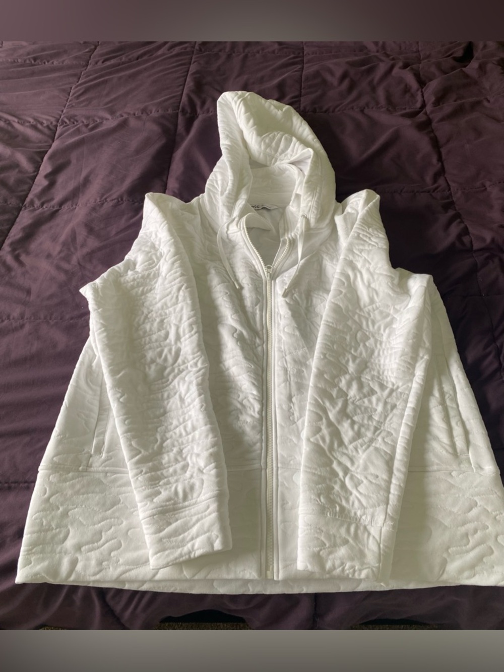 DSG White Quilted Hooded Jacket